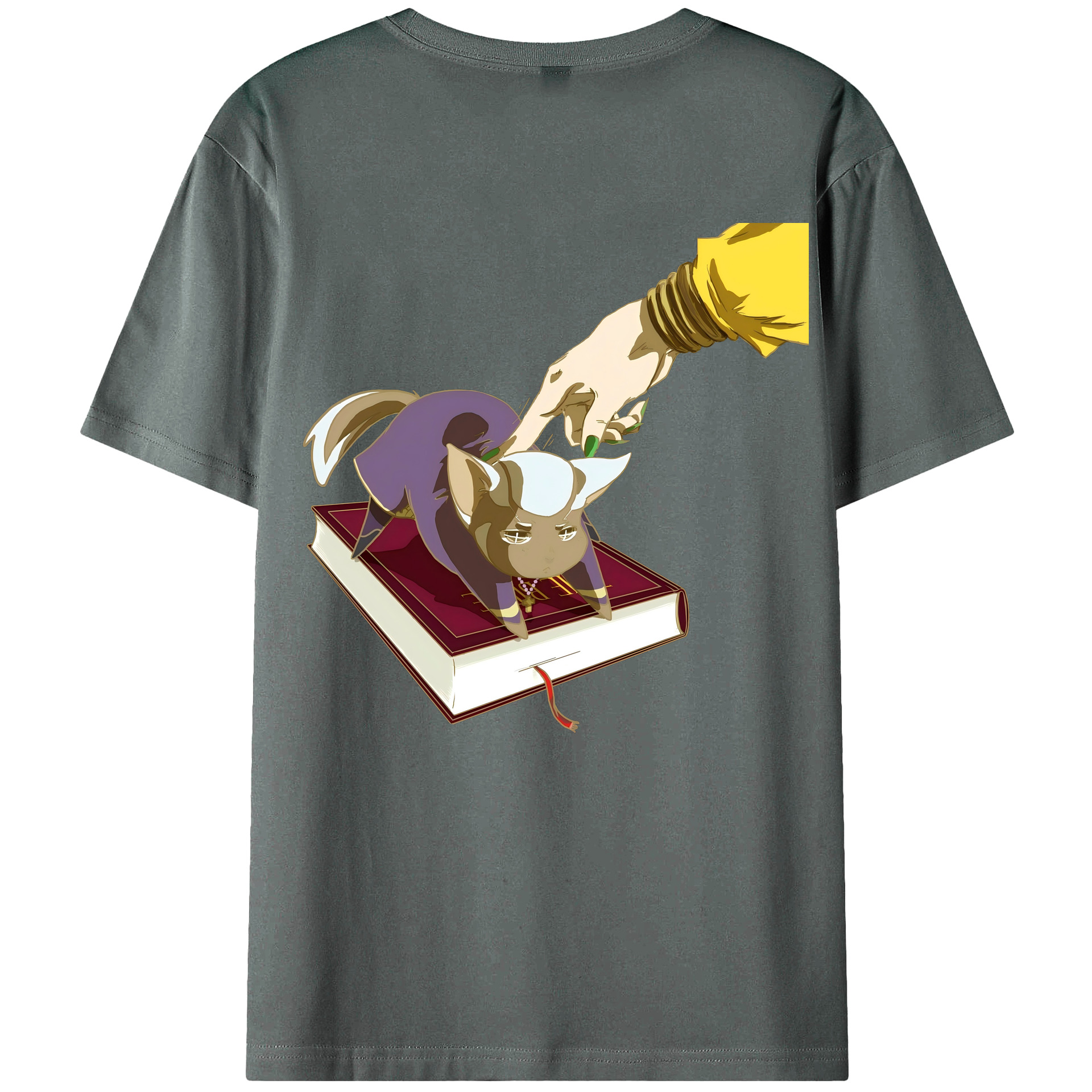 （画像用） ジョジョの奇妙な冒険 JoJo's Bizarre Adventure 綿100％ メンズ半袖Tシャツ（バックプリント） 通気性